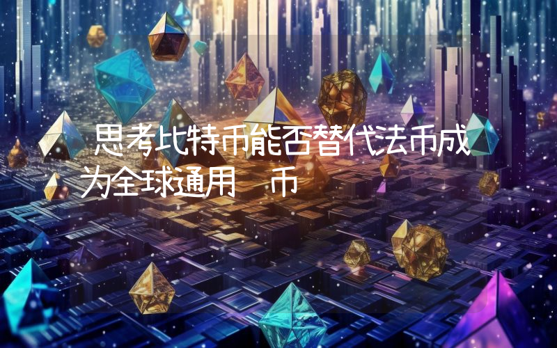 思考比特币能否替代法币成为全球通用货币