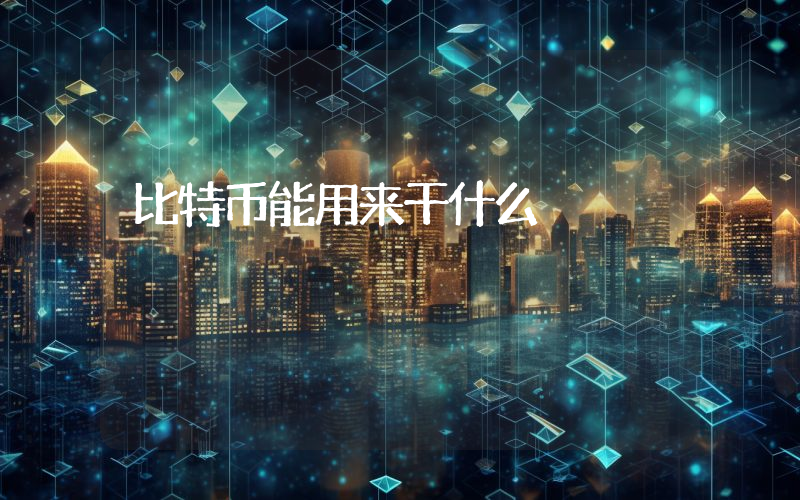 比特币能用来干什么