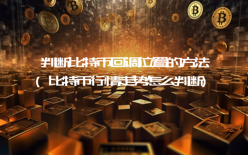 判断比特币回调位置的方法(比特币行情走势怎么判断)