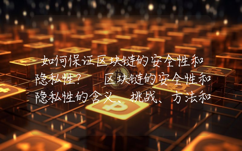 如何保证区块链的安全性和隐私性？ 区块链的安全性和隐私性的含义、挑战、方法和建议