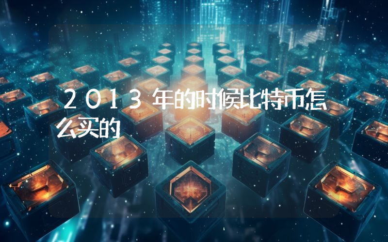 2013年的时候比特币怎么买的