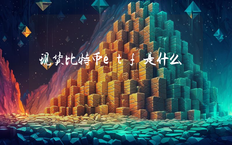 现货比特币etf是什么