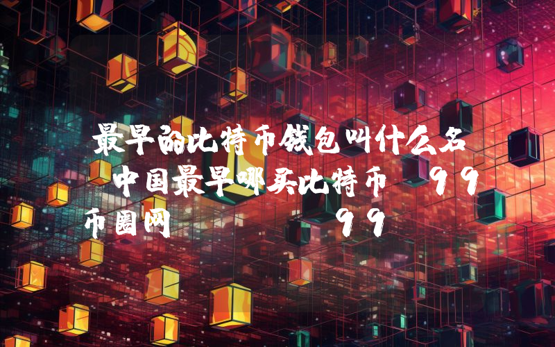 最早的比特币钱包叫什么名 中国最早哪买比特币 99币圈网 www.99dwj.com