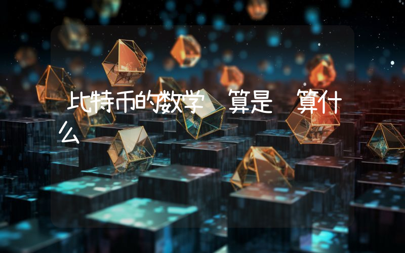 比特币的数学计算是计算什么