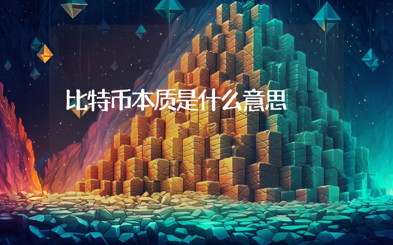 比特币本质是什么意思