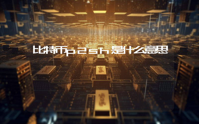 比特币p2sh是什么意思
