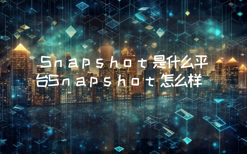 Snapshot是什么平台Snapshot怎么样