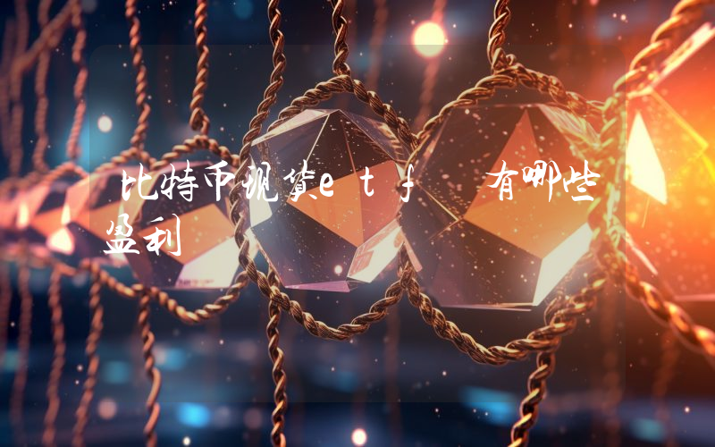 比特币现货etf 有哪些盈利