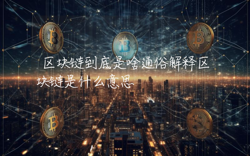 区块链到底是啥通俗解释区块链是什么意思