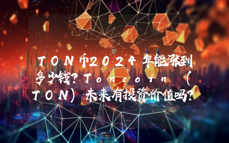 TON币2024年能涨到多少钱？Toncoin (TON)未来有投资价值吗？