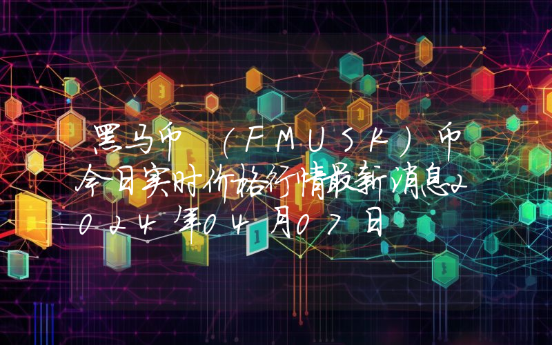 黑马币 (FMUSK)币今日实时价格行情最新消息2024年04月07日
