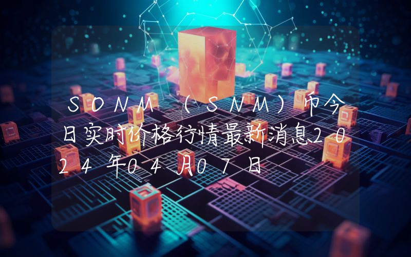 SONM (SNM)币今日实时价格行情最新消息2024年04月07日