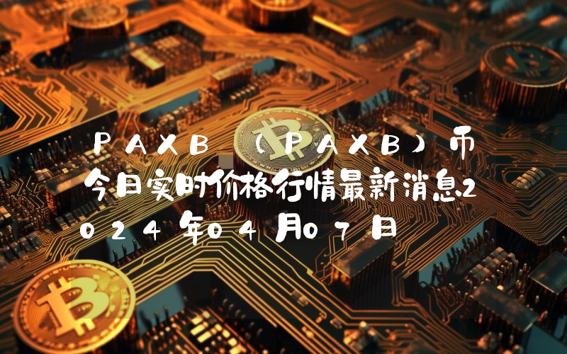 PAXB (PAXB)币今日实时价格行情最新消息2024年04月07日