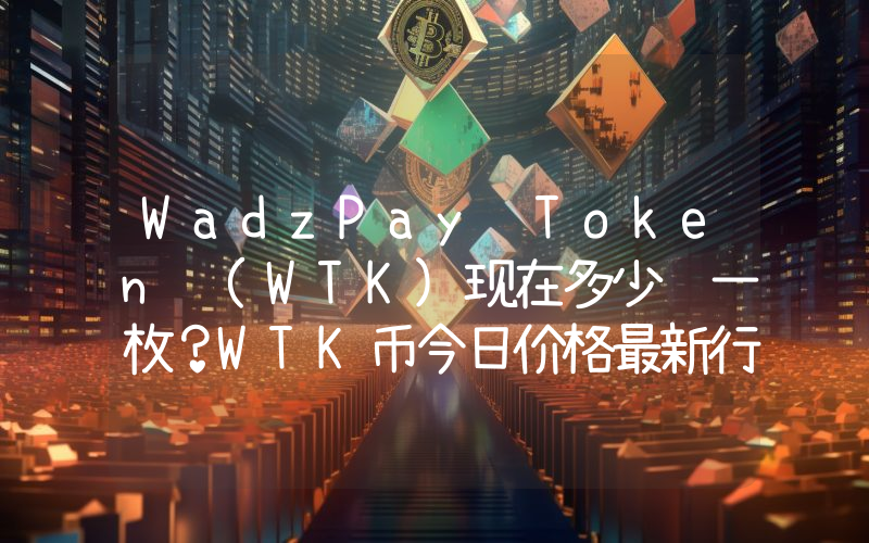 WadzPay Token (WTK)现在多少钱一枚？WTK币今日价格最新行情