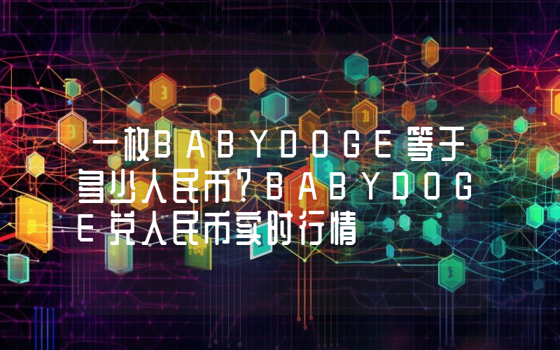 一枚BABYDOGE等于多少人民币?BABYDOGE兑人民币实时行情