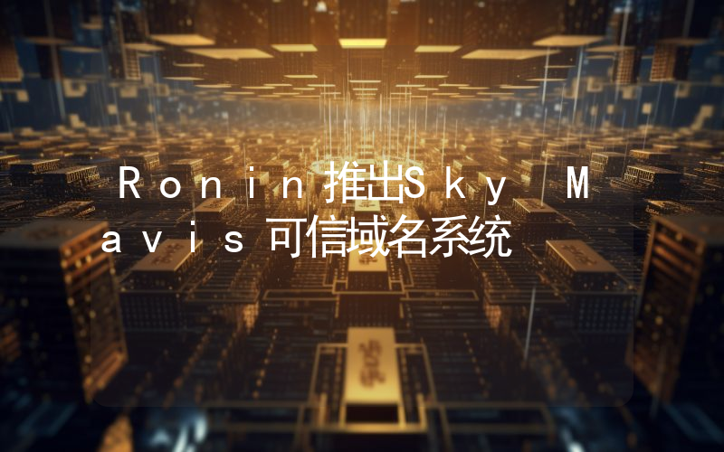 Ronin推出Sky Mavis可信域名系统
