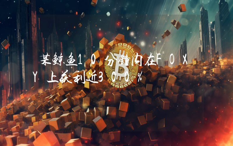 某鲸鱼10分钟内在FOXY上获利近300%