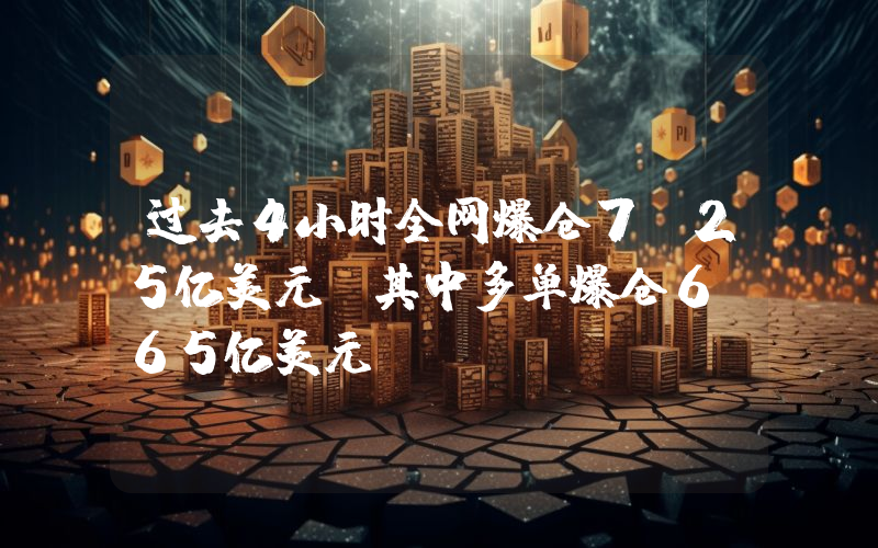 过去4小时全网爆仓7.25亿美元,其中多单爆仓6.65亿美元