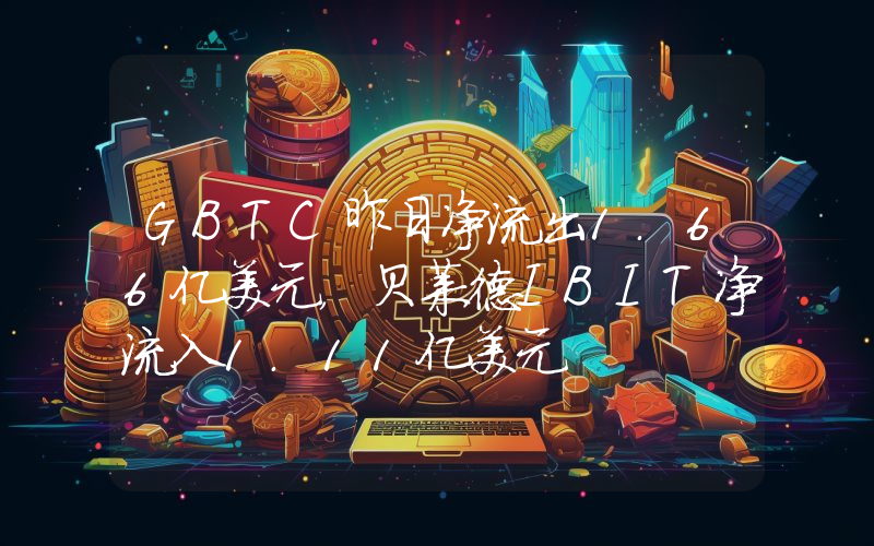 GBTC昨日净流出1.66亿美元,贝莱德IBIT净流入1.11亿美元