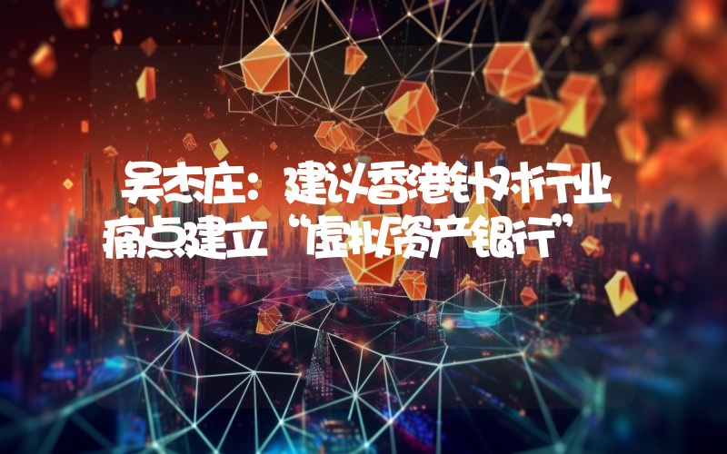 吴杰庄:建议香港针对行业痛点建立“虚拟资产银行”