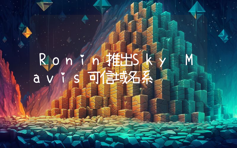 Ronin推出Sky Mavis可信域名系统
