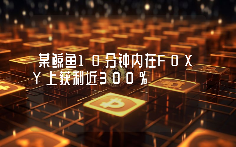 某鲸鱼10分钟内在FOXY上获利近300%