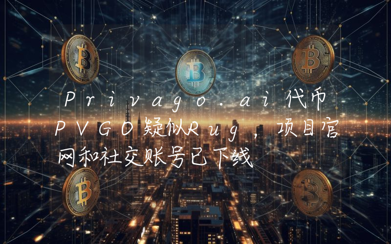 Privago.ai代币PVGO疑似Rug,项目官网和社交账号已下线
