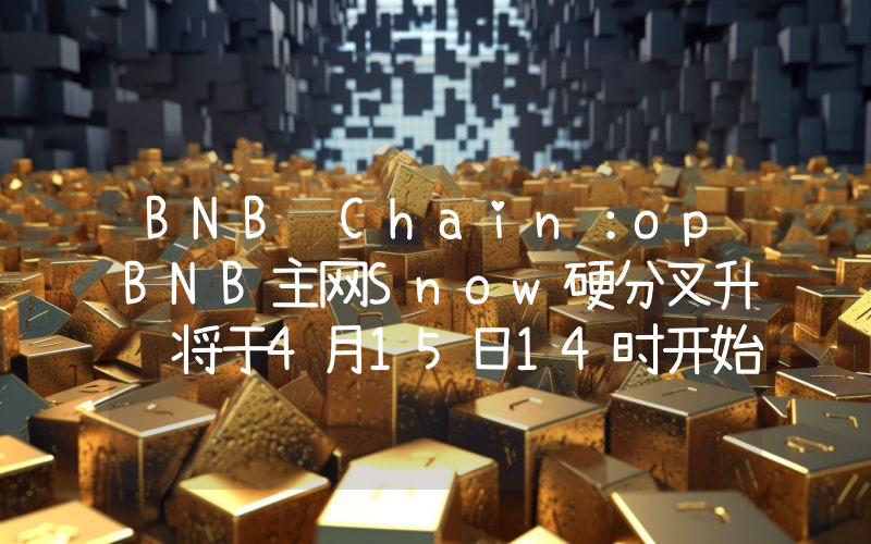 BNB Chain:opBNB主网Snow硬分叉升级将于4月15日14时开始