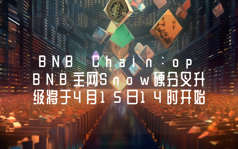 BNB Chain:opBNB主网Snow硬分叉升级将于4月15日14时开始