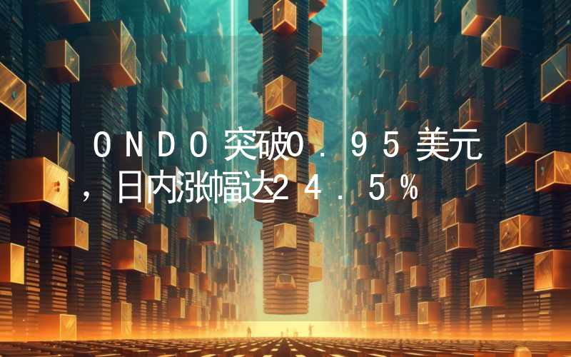 ONDO突破0.95美元,日内涨幅达24.5%