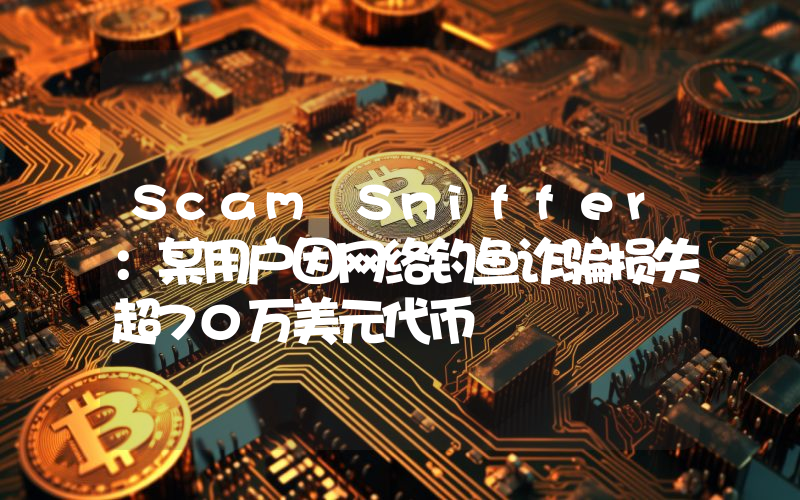Scam Sniffer:某用户因网络钓鱼诈骗损失超70万美元代币