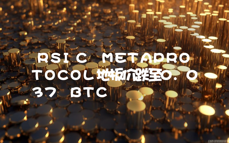RSIC METAPROTOCOL地板价跌至0.037 BTC