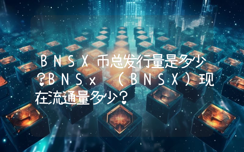 BNSX币总发行量是多少？BNSx (BNSX)现在流通量多少？