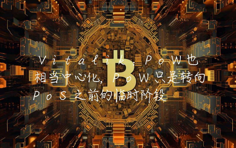 Vitalik:PoW也相当中心化,PoW只是转向PoS之前的临时阶段