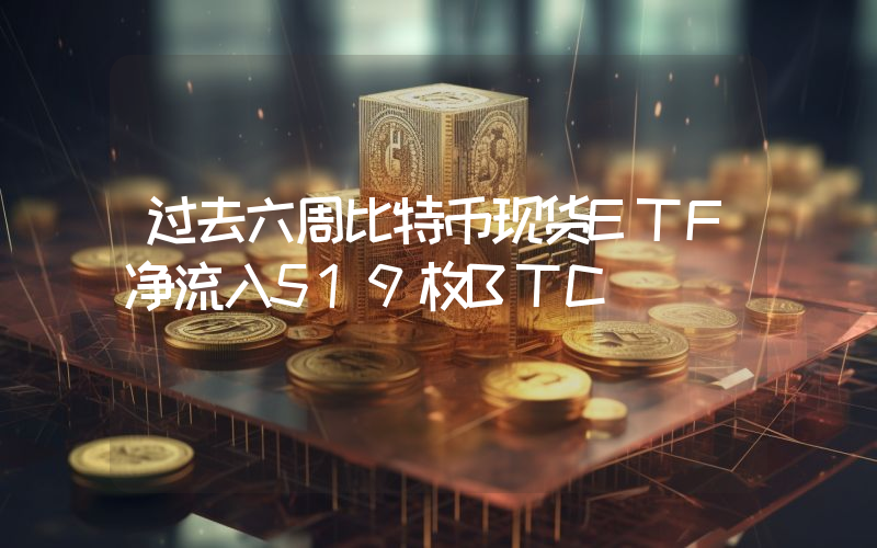 过去六周比特币现货ETF净流入519枚BTC