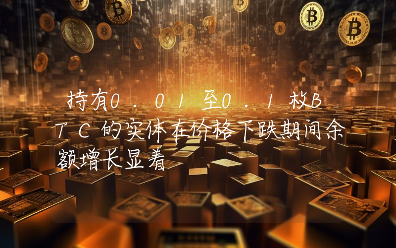 持有0.01至0.1枚BTC的实体在价格下跌期间余额增长显着