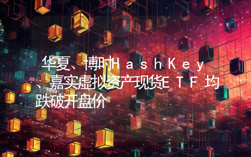 华夏、博时HashKey、嘉实虚拟资产现货ETF均跌破开盘价