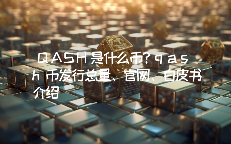 QASH是什么币？qash币发行总量、官网、白皮书介绍