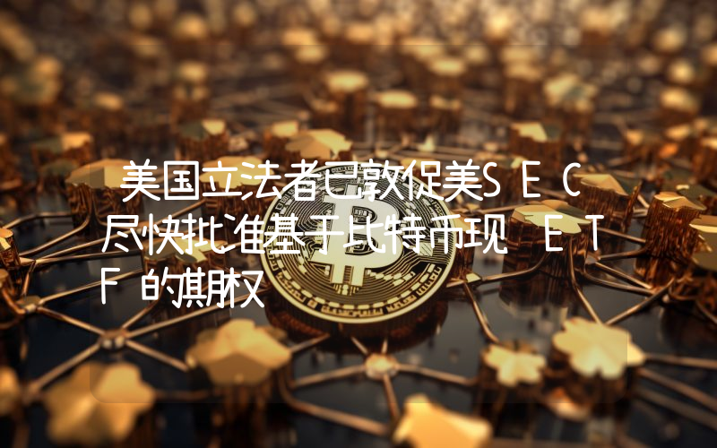 美国立法者已敦促美SEC尽快批准基于比特币现货ETF的期权