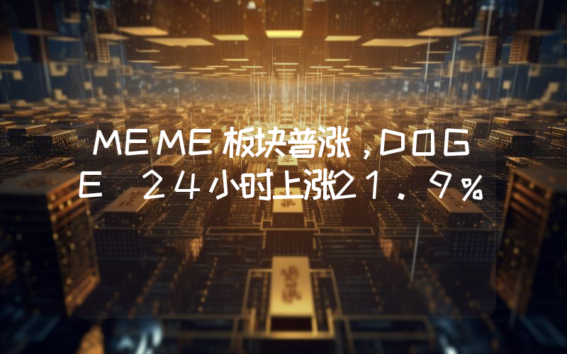 MEME板块普涨,DOGE 24小时上涨21.9%