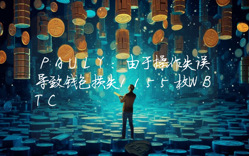 PAULY:由于操作失误导致钱包损失1155枚WBTC