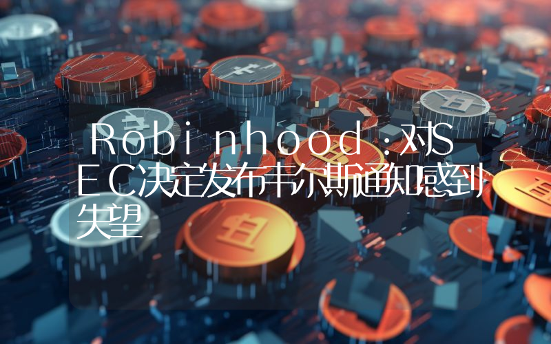 Robinhood:对SEC决定发布韦尔斯通知感到失望