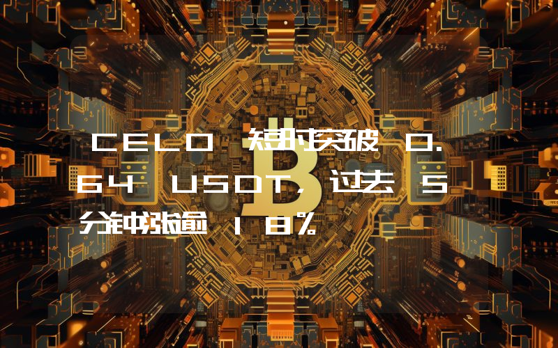 CELO 短时突破 0.64 USDT,过去 5 分钟涨逾 18%
