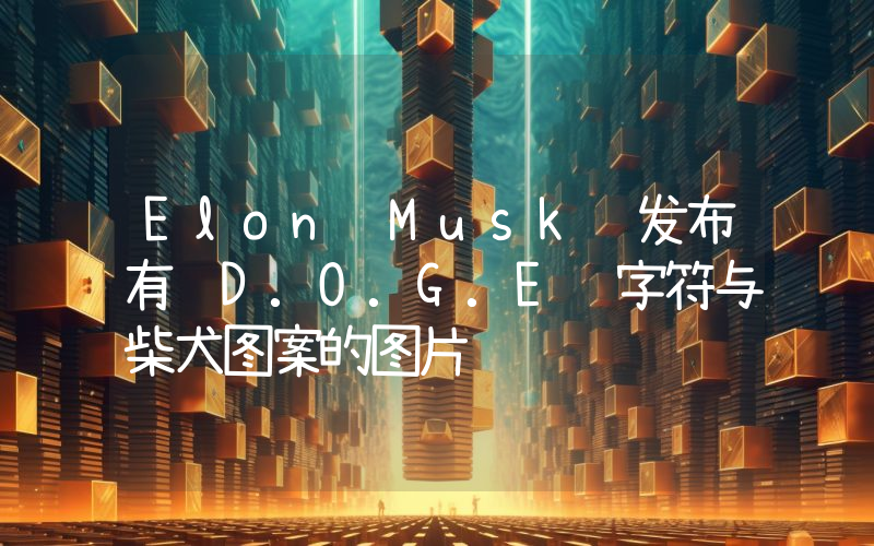Elon Musk 发布有 D.O.G.E 字符与柴犬图案的图片