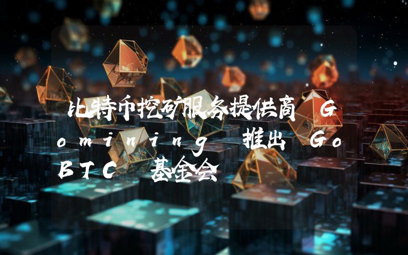 比特币挖矿服务提供商 Gomining 推出 GoBTC 基金会