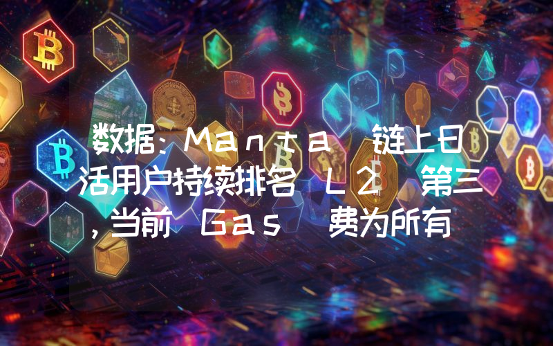 数据:Manta 链上日活用户持续排名 L2 第三,当前 Gas 费为所有 L2 中最低