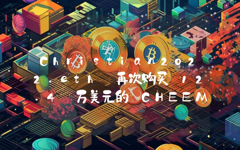 Christian2022.eth 再次购买 12.4 万美元的 CHEEMS,持有约 273 万美元的 CHEEMS