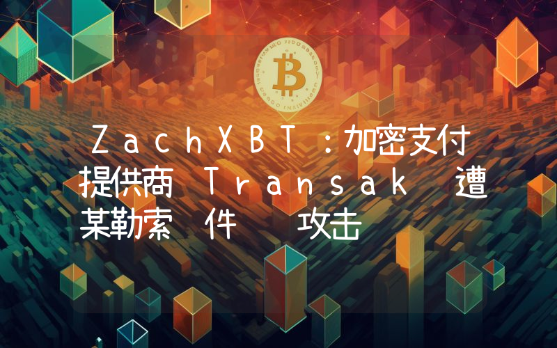 ZachXBT:加密支付提供商 Transak 遭某勒索软件组织攻击