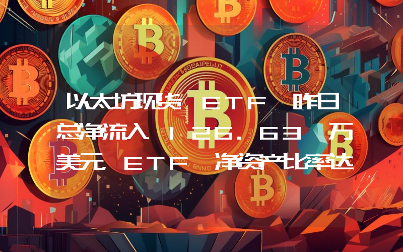 以太坊现货 ETF 昨日总净流入 126.63 万美元,ETF 净资产比率达 2.29%