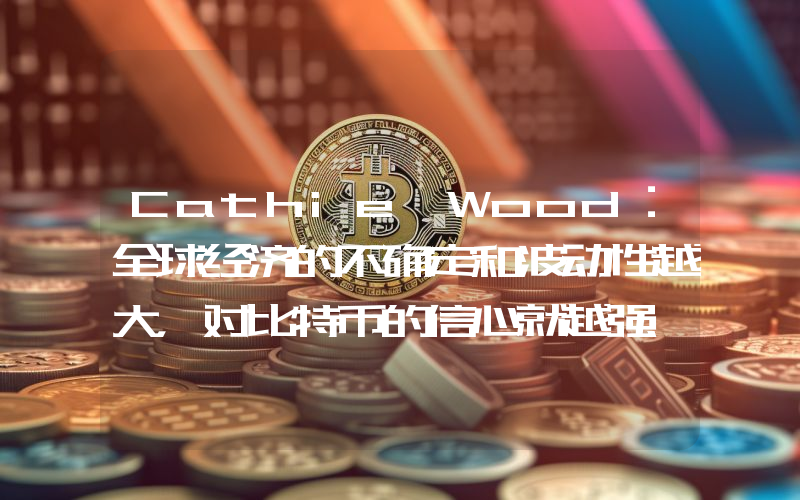 Cathie Wood:全球经济的不确定和波动性越大,对比特币的信心就越强